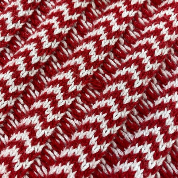 Brooks Brothers Red White Chevron Pattern Knit Sweater Size Large - Picture 4 of 6